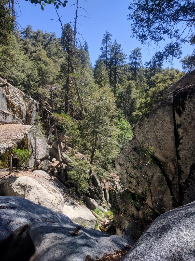 View from the top of the waterfall at Dark Canyon. Photo credit: Nicole Gardner.