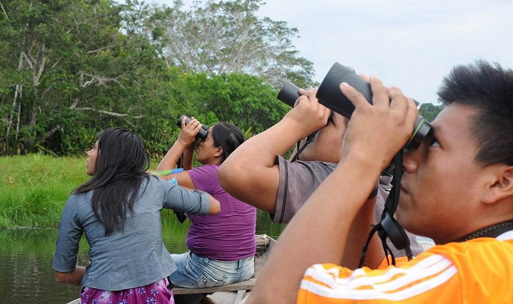 All eyes were on the skies—and the trees—to spot as many of the local bird species as possible.